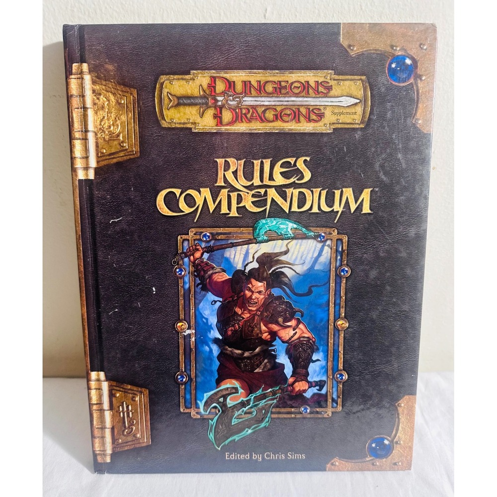 D&D Rules Compendium 3.5 Hardcover 2007 Wizards of the Coast Chris Sims RPG RARE